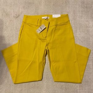 LOFT Yellow pant. Size 0 petite.